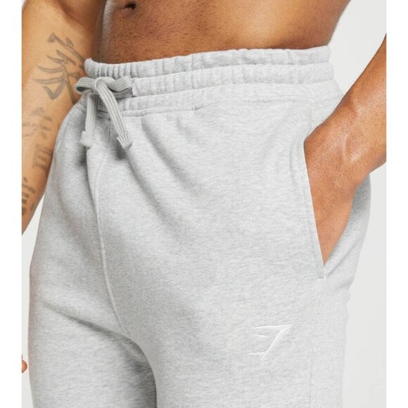 Gymshark Crest Jogger Men Medium Grey Athleisure Workout Athletic Loungewear - Picture 8 of 13